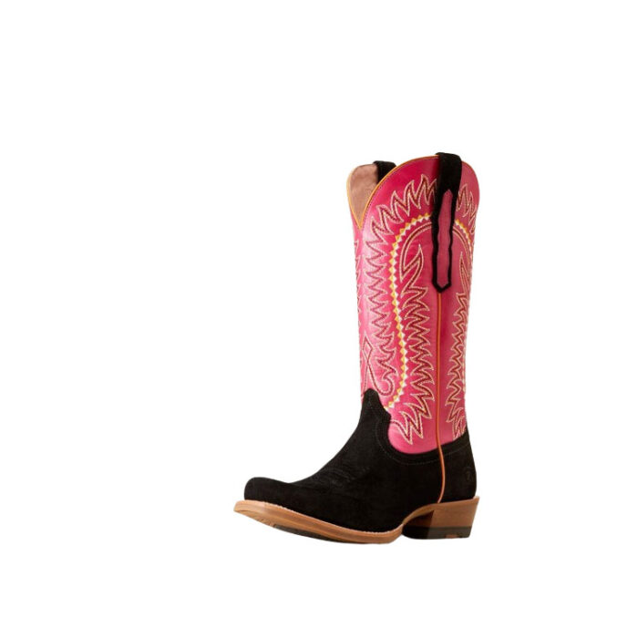 Black and Pink Cowboy Boots