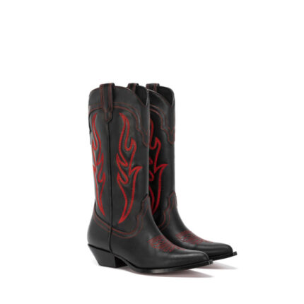 Red and Black Cowgirl Boots