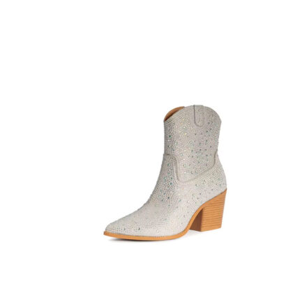 silver sparkle cowboy boots