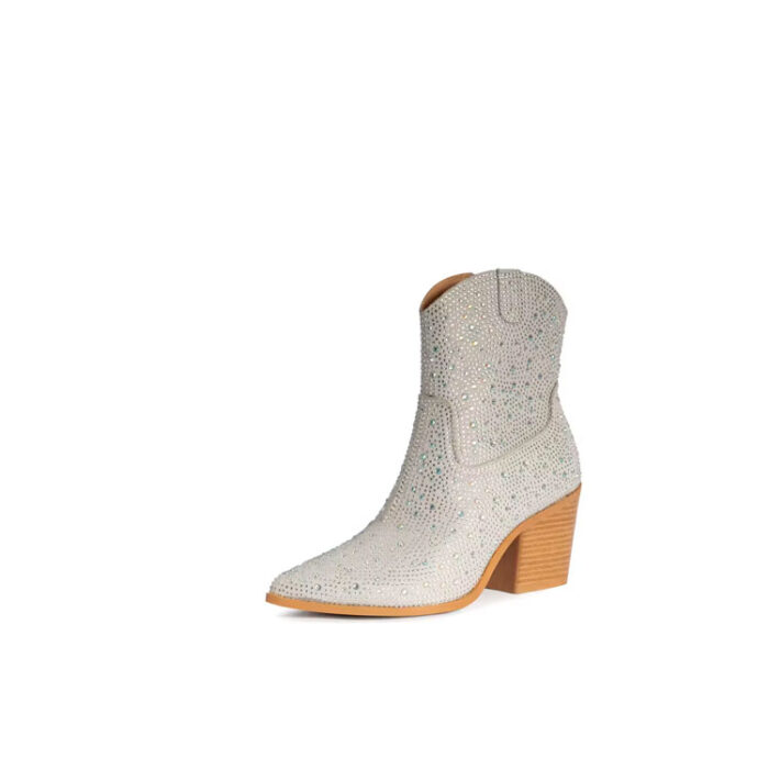 silver sparkle cowboy boots